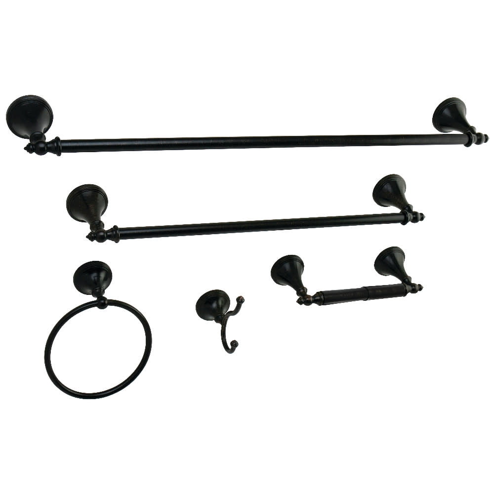 Oil Rubbed Bronze 5-Piece Bathroom Hardware Set