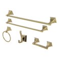 thumbnail image 1 of Kingston Brass BAHK61212478BB Monarch Bathroom Accessory Set, Brushed Brass - 5 Piece, 1 of 16