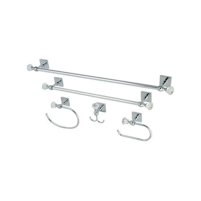 Kingston Brass BAHK70512478C Celebrity 5 Piece Bathroom Package - Chrome
