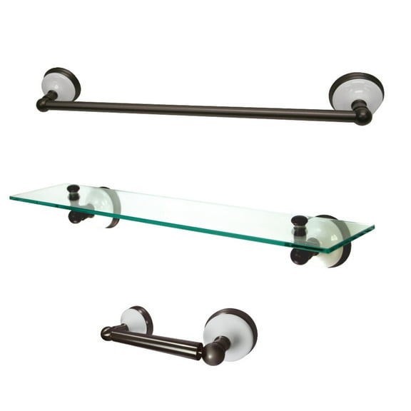 Kingston Brass Victorian 3-Piece Wall Mounted Bathroom Accessory Set in Oil Rubbed Bronze