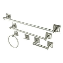 Kingston Brass BAHK3212478SN Serano 5-Piece 18-Inch and 24-Inch Towel Bars Bathroom Accessory Set in Brushed Nickel