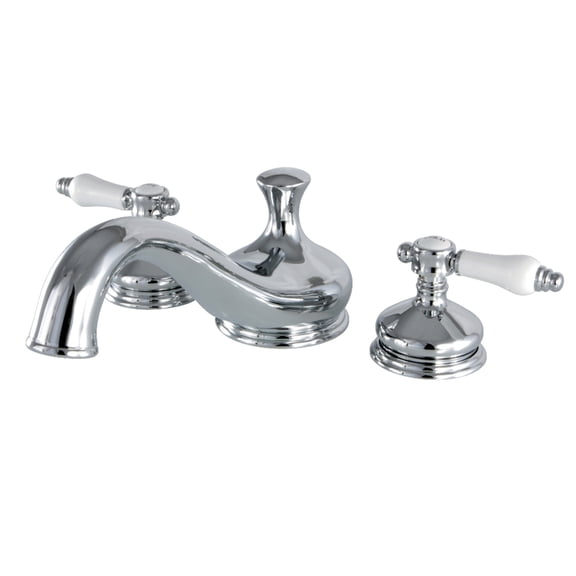 Kingston Brass KS3331BPL Bel-Air Two-Handle Deck Mount Roman Tub Faucet, Polished Chrome