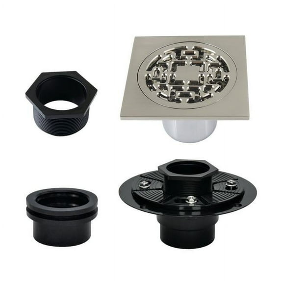 Kingston Brass Bsfk4272 Watercourse 3-15/16" Square Shower Drain - Nickel