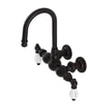 thumbnail image 1 of Kingston Brass CA3T5 Vintage 3-3/8" Tub Wall Mount Clawfoot Tub Faucet, Oil Rubbed Bronze, 1 of 4