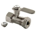 thumbnail image 1 of Kingston Brass CA4415BN 1/2" FIP x 1/2" or 7/16" Slip Joint Straight Stop Valve, Brushed Nickel, 1 of 2