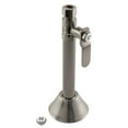 thumbnail image 1 of Kingston Brass CA8325BN 1/2" Sweat x 3/8" OD Comp Straight Shut Off Valve with 5" Extension, Brushed Nickel, 1 of 2