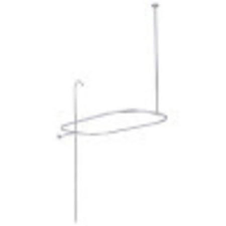 Kingston Brass CC10401 Vintage Oval Shower Riser With Enclosure, Polished Chrome