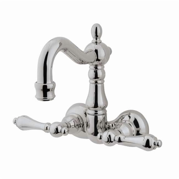 Kingston Brass CC1071T8 Vintage 3-3/8-Inch Wall Mount Tub Faucet, Brushed Nickel