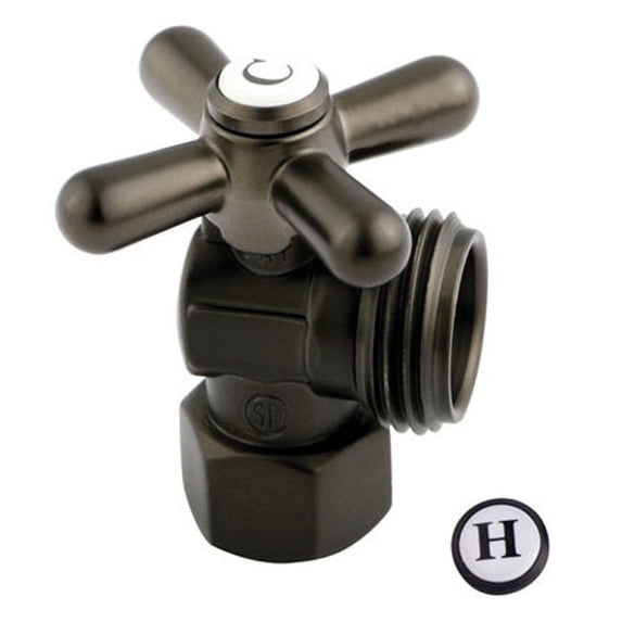 Kingston Brass CC13005X 1/2" FIP x 3/4" Hose Thread, Washing Machine Valve, Oil Rubbed Bronze
