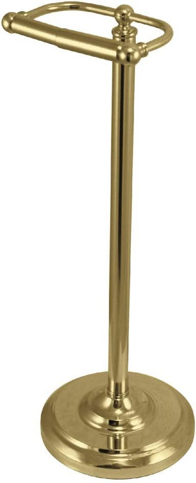 Vintage Brushed Brass Freestanding Toilet Paper Holder