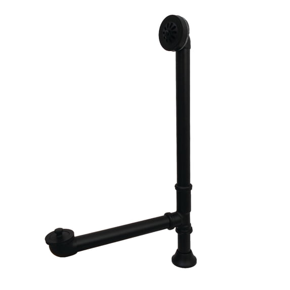 Kingston Brass CC2080 Vintage Brass Lift and Turn Tub Waste and Overflow in Matte Black