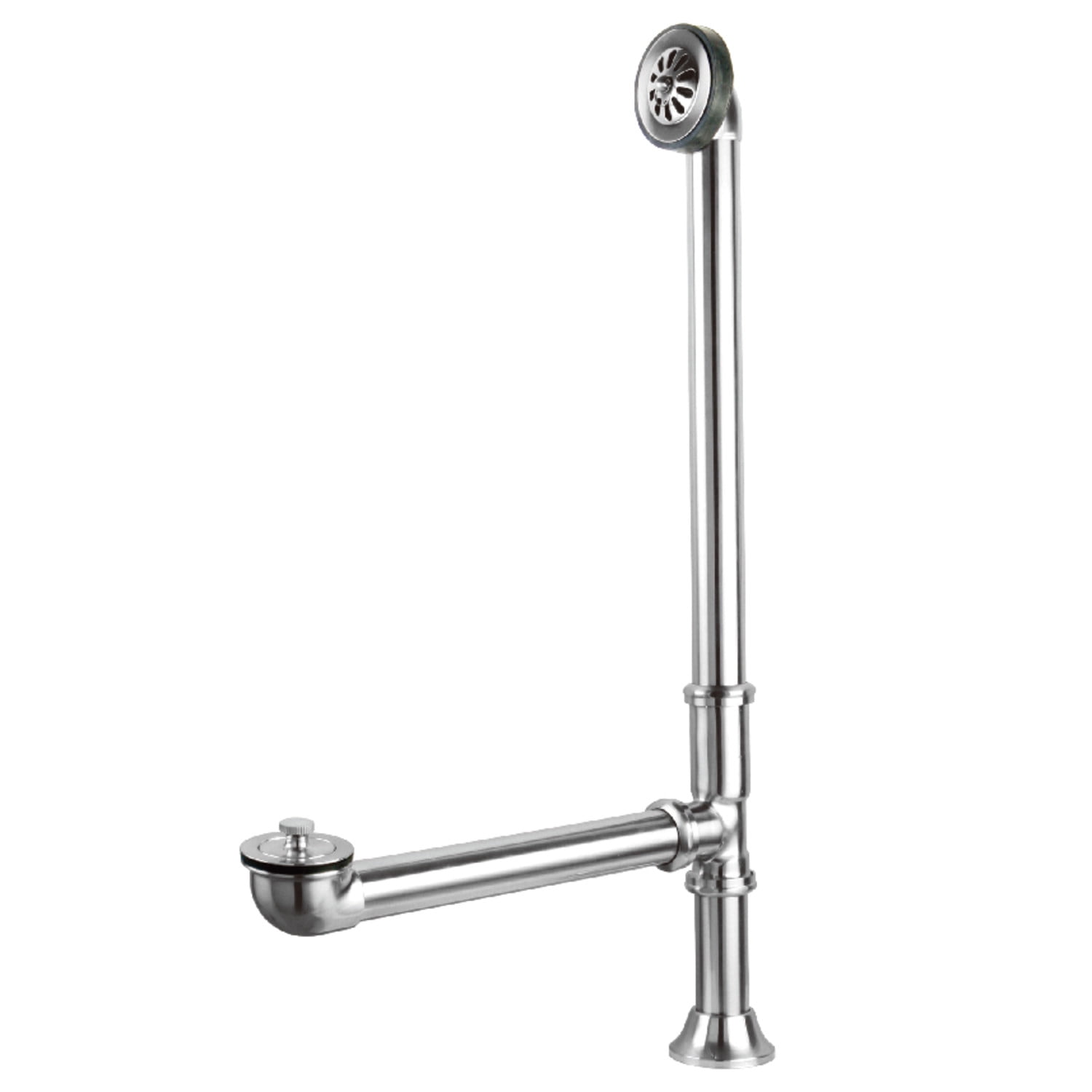 Polished Chrome Vintage Clawfoot Tub Waste and Overflow Drain