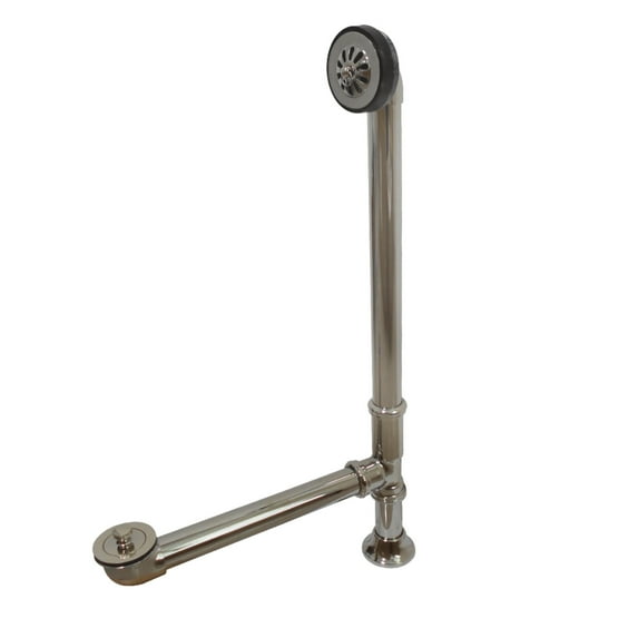 Kingston Brass CC2086 Vintage Brass Lift and Turn Tub Waste and Overflow in Polished Nickel