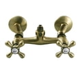 thumbnail image 1 of Kingston Brass CC2133 Vintage Wall-Mount Tub Filler Faucet with Riser Adapter in Antique Brass, 1 of 4