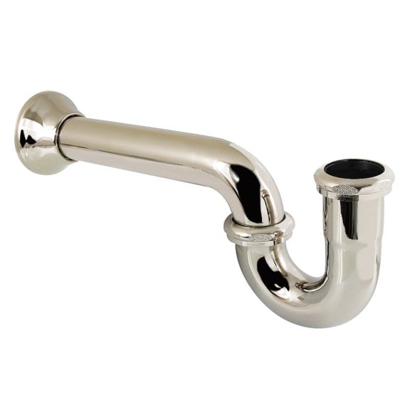 Kingston Brass CC2246 1-1/4" (or 1-1/2") x 1-1/2" P-Trap with Bell Flange, 13-1/16" Length, 18 Gauge, Polished Nickel