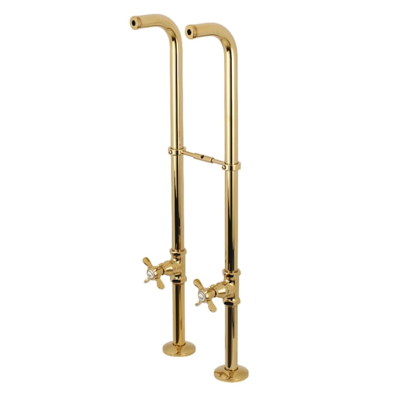 Kingston Brass CC266S2BEX Freestanding Supply Line Package, Polished Brass