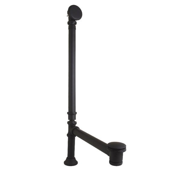 Kingston Brass CC2710 Vintage Swivel Ball Toe Touch Tub Waste and Overflow in Matte Black