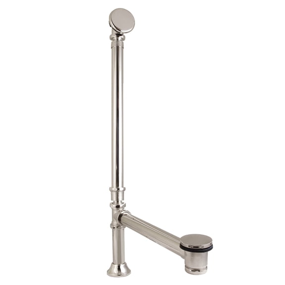 Kingston Brass CC2716 Vintage Swivel Ball Toe Touch Tub Waste and Overflow in Polished Nickel