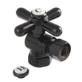 thumbnail image 1 of Kingston Brass CC33100X 3/8" FIP x 3/8" OD Comp Quarter-Turn Angle Stop Valve, Matte Black, 1 of 2