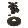 thumbnail image 1 of Kingston Brass CC33105XK 3/8" FIP x 3/8" OD Comp Quarter-Turn Angle Stop Valve with Flange, Oil Rubbed Bronze, 1 of 2