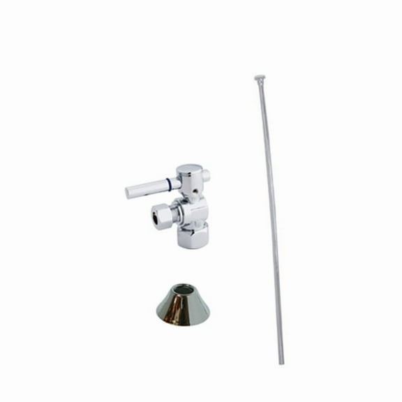 Kingston Brass CC43101DLTKF20 Modern Plumbing Toilet Trim Kit, 1/2" IPS x 3/8" O.D. Comp, Polished Chrome