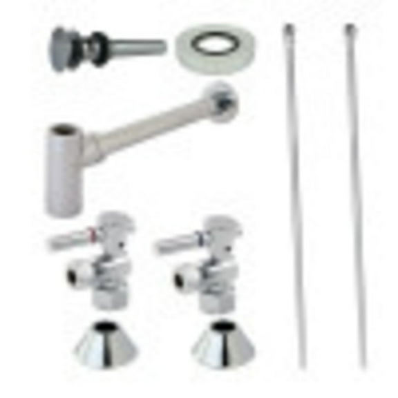 Kingston Brass CC43101DLVOKB30 Modern Plumbing Sink Trim Kit with Bottle Trap and Overflow Drain, Polished Chrome