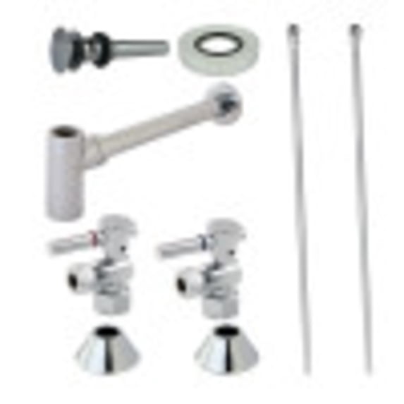 Kingston Brass CC43101DLVOKB30 Modern Plumbing Sink Trim Kit with Bottle Trap and Overflow Drain, Polished Chrome
