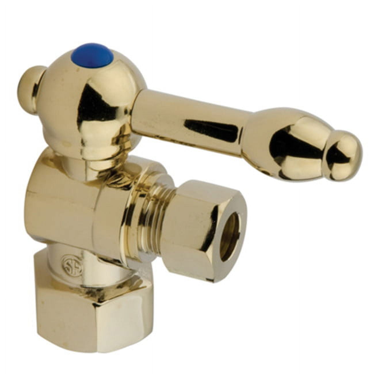 Polished Brass Quarter-Turn Angle Stop Valve