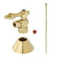 thumbnail image 1 of Kingston Brass CC43102TKF20 Traditional Plumbing Toilet Trim Kit, 1/2" IPS x 3/8" O.D. Comp, Polished Brass, 1 of 8