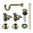 thumbnail image 1 of Kingston Brass CC43103VKB30 Standard Mount Traditional Plumbing Sink Trim Kit with P-Trap and Drain, Antique Brass, 1 of 5