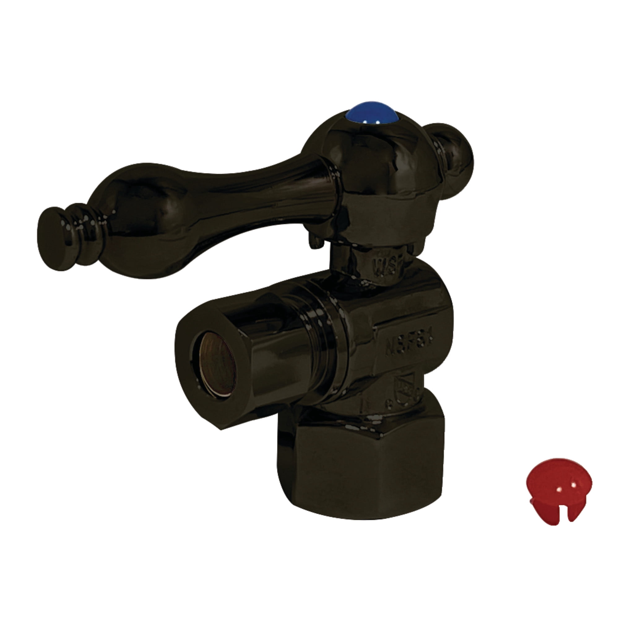 Kingston Brass CC43105 1/2-Inch FIP x 3/8-Inch O.D. Comp Quarter-Turn Angle Shut-Off Valve in Oil Rubbed Bronze
