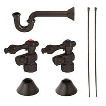 Kingston Brass CC43105LKB30 Standard Mount Traditional Plumbing Sink Trim Kit with P-Trap, Oil Rubbed Bronze