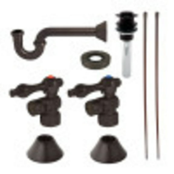 Kingston Brass CC43105VKB30 Standard Mount Traditional Plumbing Sink Trim Kit with P-Trap and Drain, Oil Rubbed Bronze