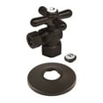 thumbnail image 1 of Kingston Brass CC43105XK 1/2" FIP x 3/8" OD Comp Quarter-Turn Angle Stop Valve with Flange, Oil Rubbed Bronze, 1 of 2