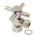 thumbnail image 1 of Kingston Brass CC43106DX 1/2-Inch FIP x 3/8-Inch O.D. Comp Quarter-Turn Angle Shut-Off Valve in Polished Nickel, 1 of 4