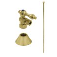 thumbnail image 1 of Kingston Brass CC43107TKF20 Standard Mount Traditional Plumbing Toilet Trim Kit, 1/2" IPS x 3/8" O.D. Comp, Brushed Brass, 1 of 2