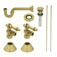 thumbnail image 1 of Kingston Brass CC43107VOKB30 Standard Mount Traditional Plumbing Sink Trim Kit with P-Trap and Overflow Drain, Brushed Brass, 1 of 4