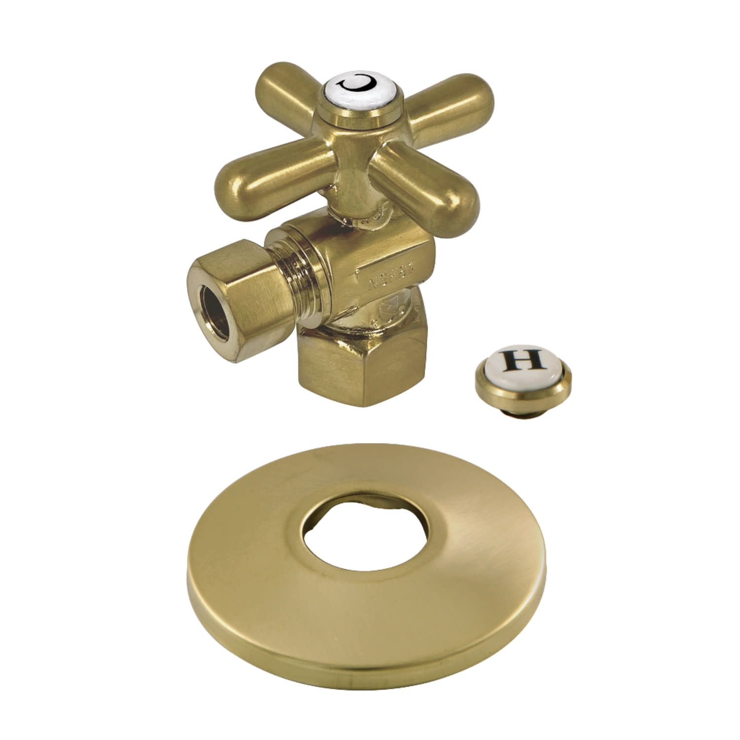 Kingston Brass KF4310 Angle Stop Valve - 1/2" FIP X 3/8" OD Compression, Polished Chrome - View #11