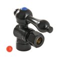 thumbnail image 1 of Kingston Brass CC43200 1/2" Sweat x 3/8" OD Comp Angle Stop Valve, Matte Black, 1 of 7