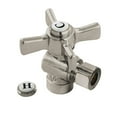 thumbnail image 1 of Kingston Brass CC43208ZX 1/2" Sweat x 3/8" OD Comp Angle Stop Valve, Brushed Nickel, 1 of 3