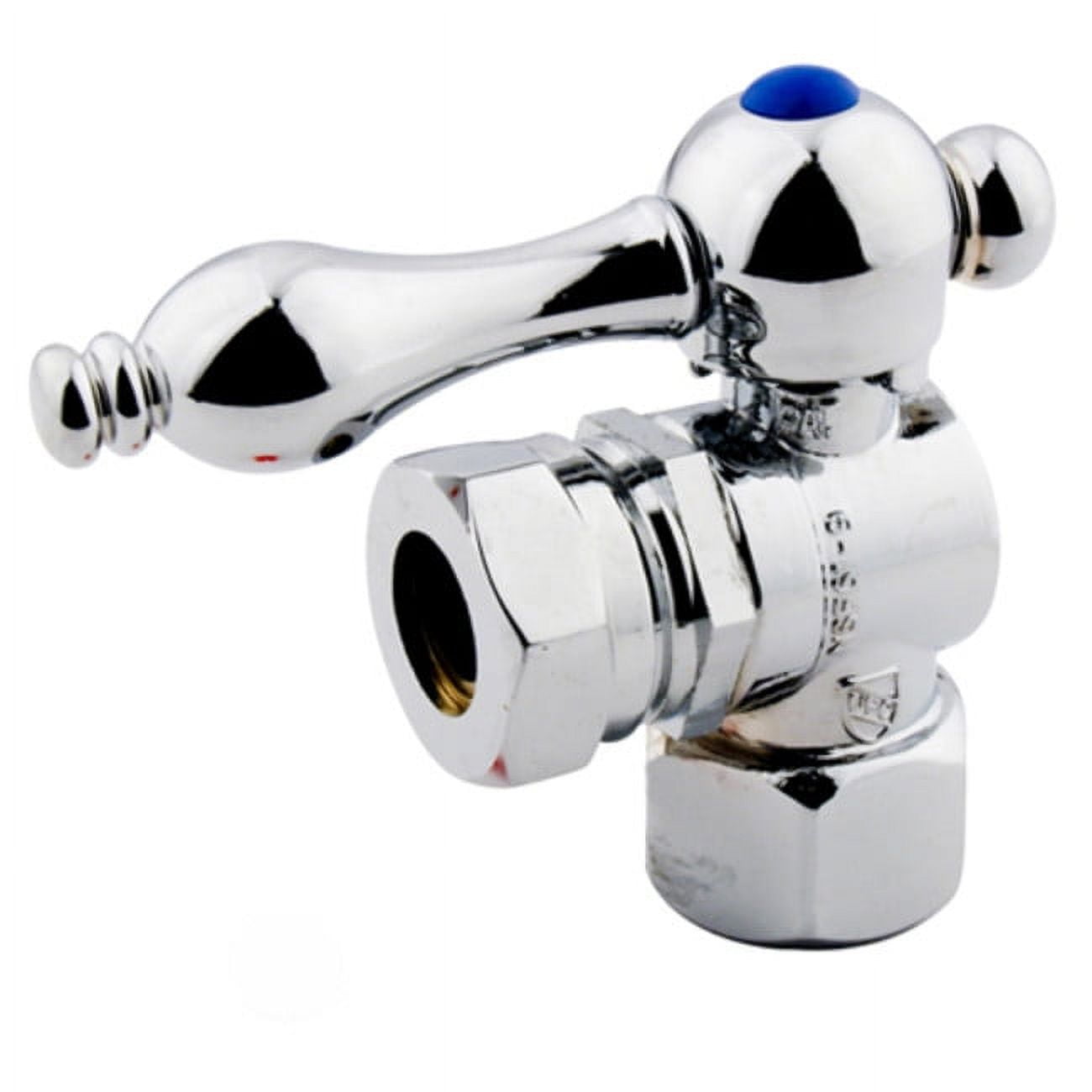 Kingston Brass CC44101 1/2" FIP x 1/2" or 7/16" Slip Joint Angle Stop Valve, Polished Chrome