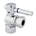 thumbnail image 1 of Kingston Brass CC44101DL 1/2" FIP x 1/2" or 7/16" Slip Joint Angle Stop Valve, Polished Chrome, 1 of 5