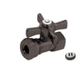 thumbnail image 1 of Kingston Brass CC44155ZX 1/2-Inch FIP x 1/2-Inch or 7/16-Inch Slip Joint Quarter-Turn Straight Shut-Off Valve in Oil Rubbed Bronze, 1 of 6