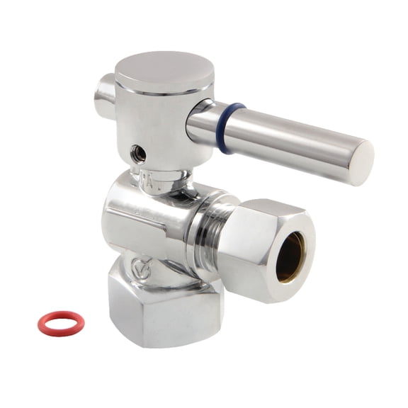 Kingston Brass CC44401DL 1/2" FIP x 1/2" OD Comp Angle Stop Valve, Polished Chrome