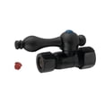 thumbnail image 1 of Kingston Brass CC44450 5/8-Inch O.D. Comp x 1/2-Inch O.D. Comp Quarter-Turn Straight Shut-Off Valve in Matte Black, 1 of 5