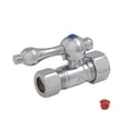 thumbnail image 1 of Kingston Brass CC44451 5/8-Inch O.D. Comp x 1/2-Inch O.D. Comp Quarter-Turn Straight Shut-Off Valve in Polished Chrome, 1 of 4