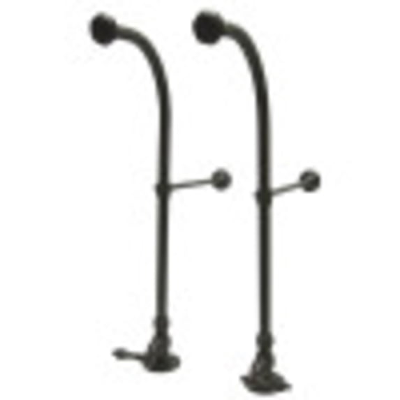 Kingston Brass CC455ML 2 Piece Rigid Freestanding, No Mount Tub Supplies with Stops, Oil Rubbed Bronze