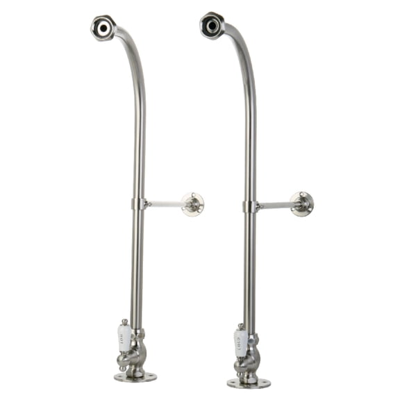 Kingston Brass CC458HCL Rigid Freestand Supplies with Stops, Brushed Nickel