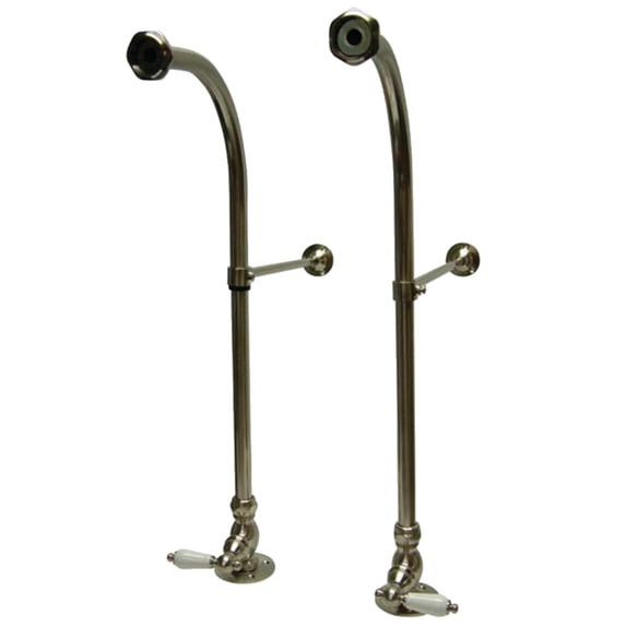 Kingston Brass CC458PL Standard Mount Rigid Freestand Supplies with Stops, Brushed Nickel