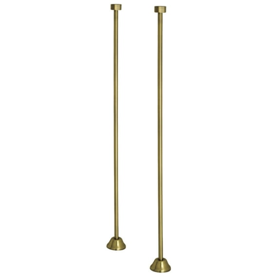 Kingston Brass CC483 Two Pack Straight Bath Supply Line, Antique Brass